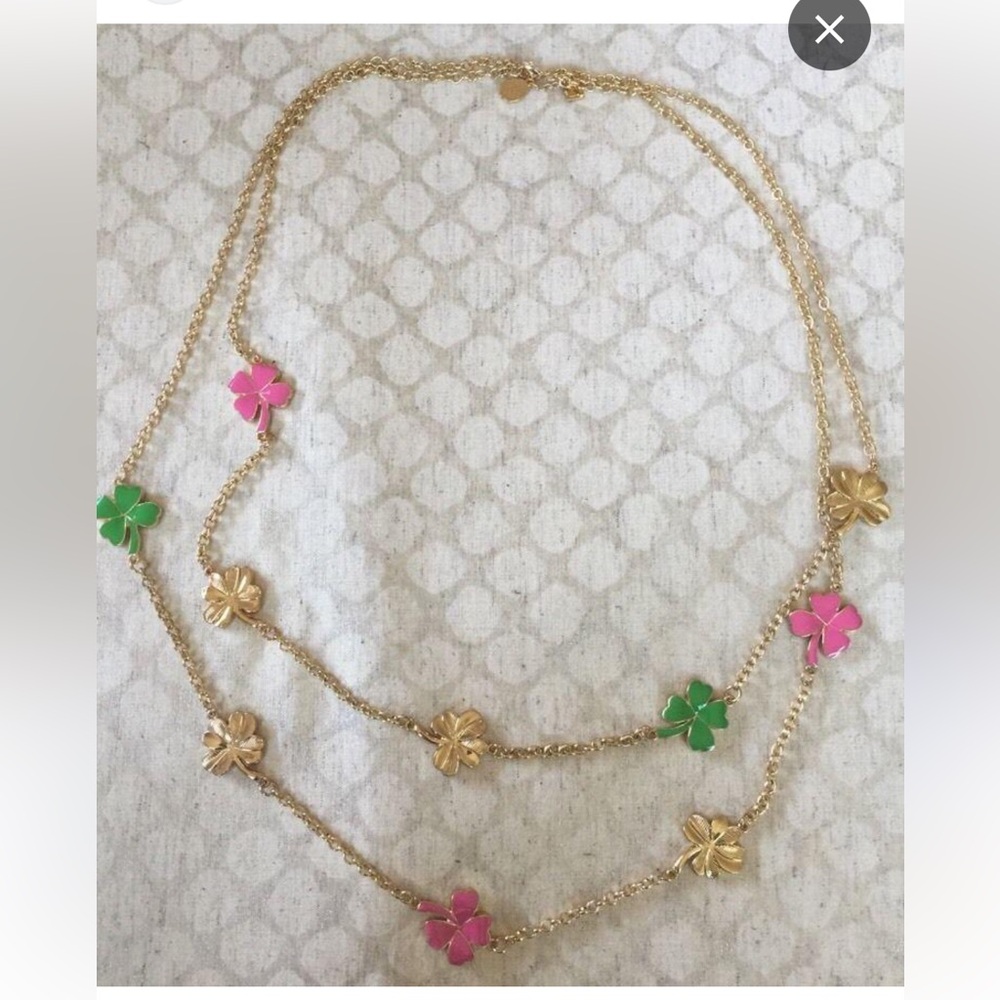 Lilly Pulitzer 4 leaf clover necklace